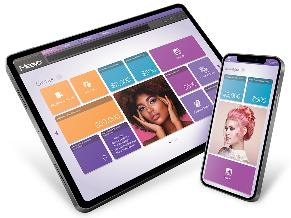 Meevo Salon Software on iPad