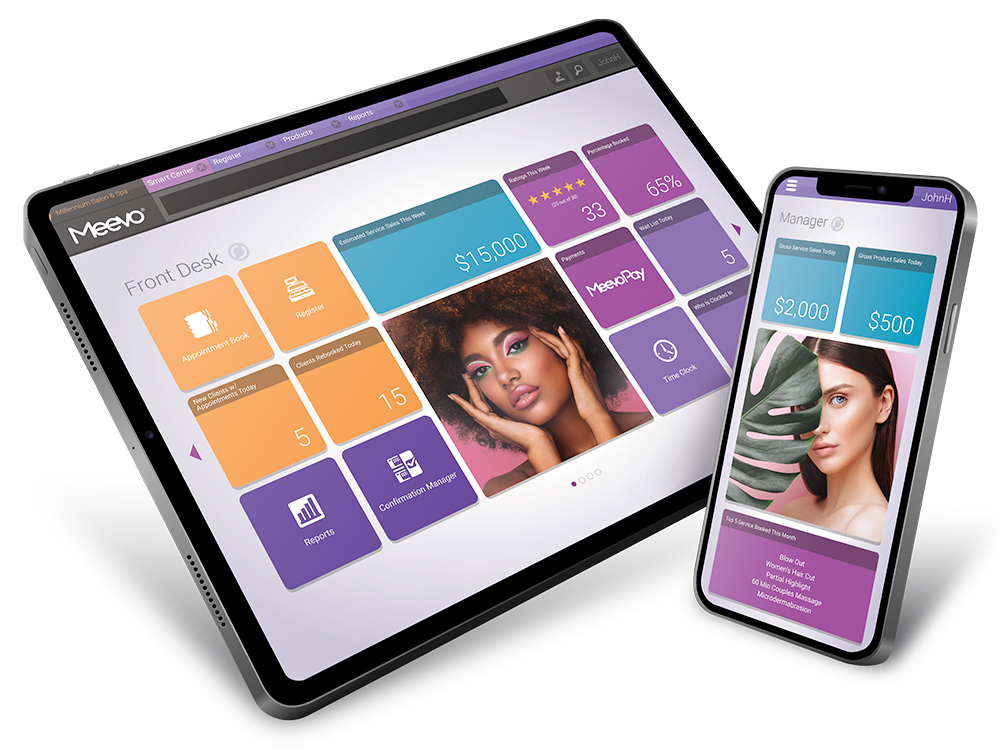 Meevo Salon and Spa Software on iPad