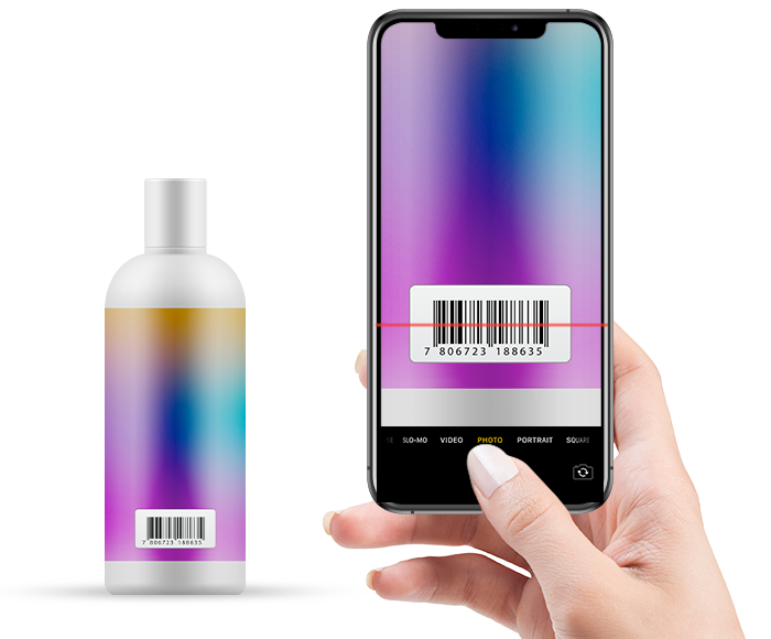 Meevo 2 scans barcodes with mobile phone